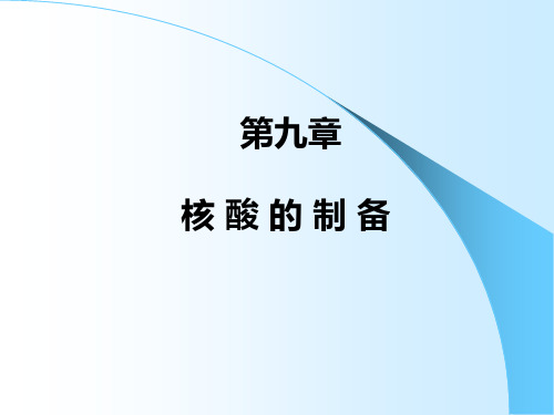 第九章核酸的分离与提纯总结