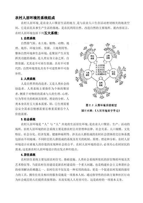 农村人居环境的系统论文完成