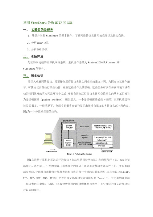 利用WireShark分析HTTP和DNS