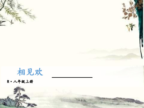 人教部编版八年级语文上册教学课件：课外古诗词 相见欢(金陵城上西楼) (共11张PPT)