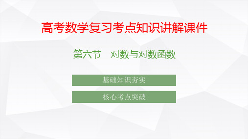 高考数学复习考点知识讲解课件11 对数与对数函数