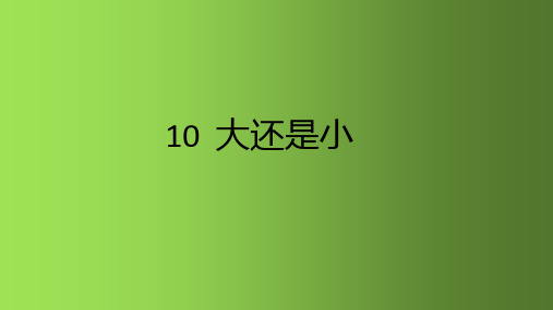 一年级上册语文课件 - 10 大还是小 人教部编版(共16张PPT)