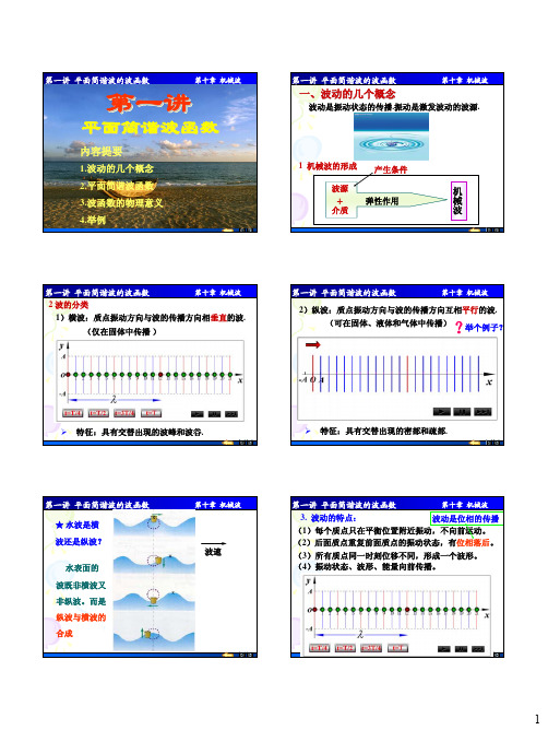 11-1 平面简谐波的波函数