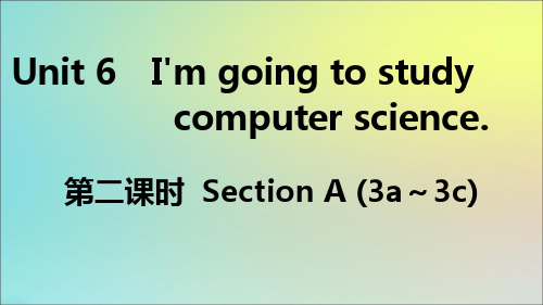 2020秋八年级英语上册Unit6I’mgoingtostudycomputerscience(第2课时)ppt作业课件(新版)人教新目标版