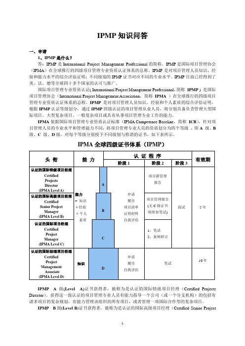 IPMP知识问答2010