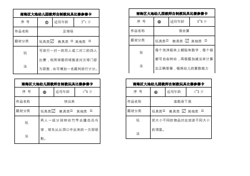 作品参赛卡