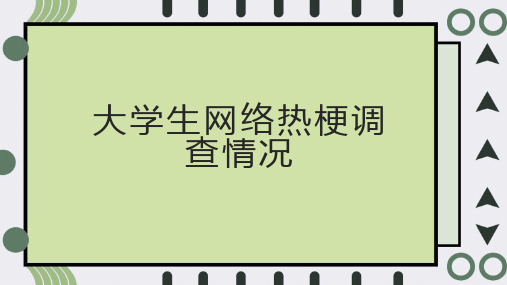 大学生网络热梗调查情况