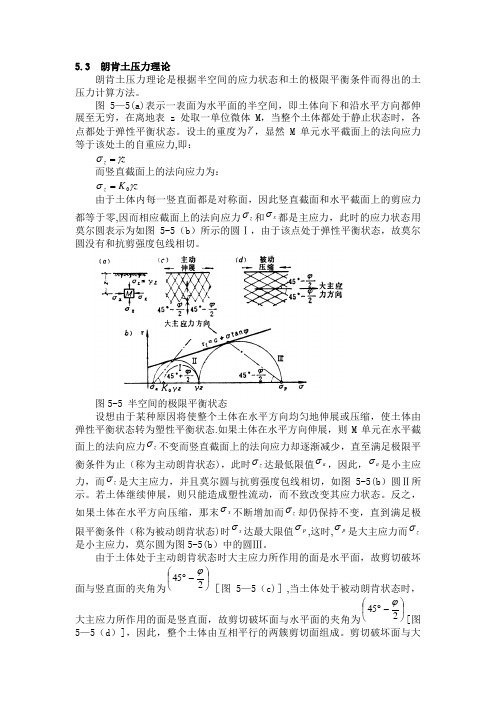 朗肯土压力计算