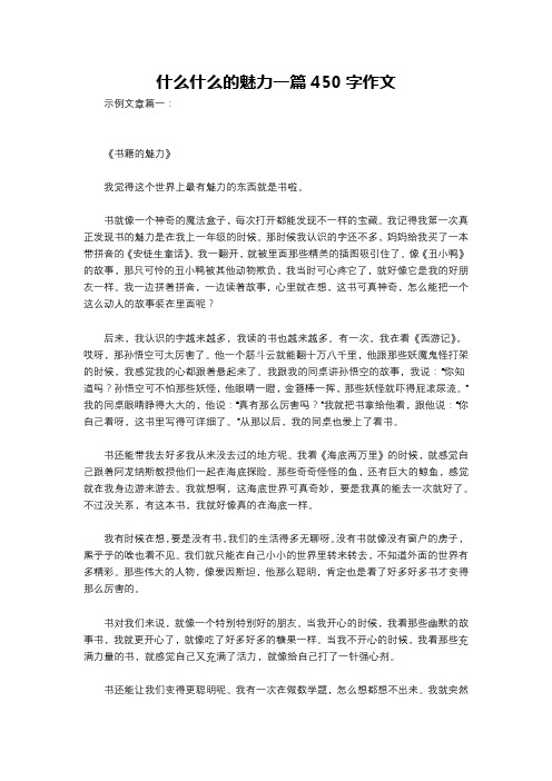 什么什么的魅力一篇450字作文