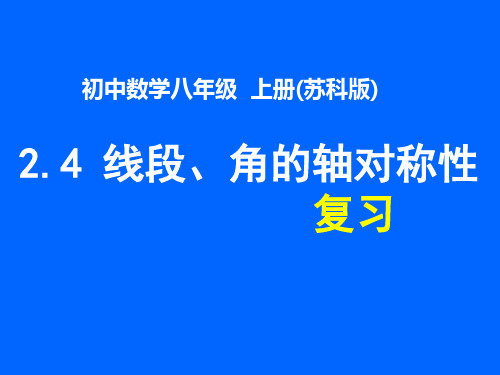 2.4 线段角的轴对称性复习 课件