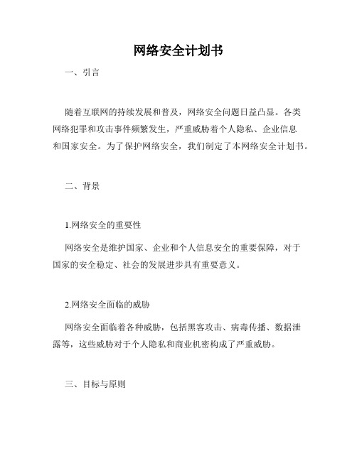 网络安全计划书