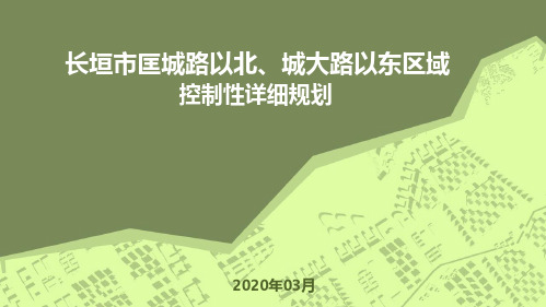 长垣市匡城路以北、城大路以东区域控制性详细规划