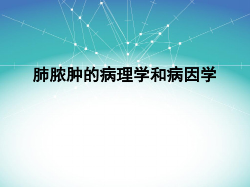 肺脓肿的病理学和病因学