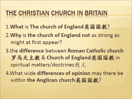 the christian  church in Britain