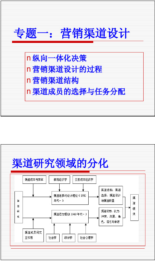 营销渠道管理课件-营销渠道设计