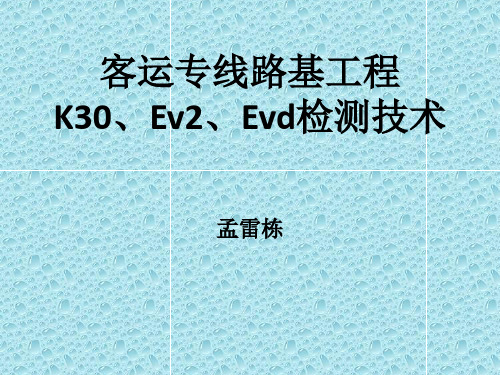 K30、Ev2、Evd检测技术(改)