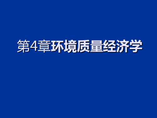 环境经济学_第五讲(哈工大吴忆宁教授)