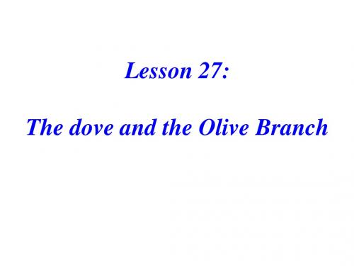 新冀教版九年级英语Lesson27 The Dove and the Olive Branch(共24张PPT)