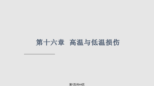 法医病理学高温与低温损伤PPT课件