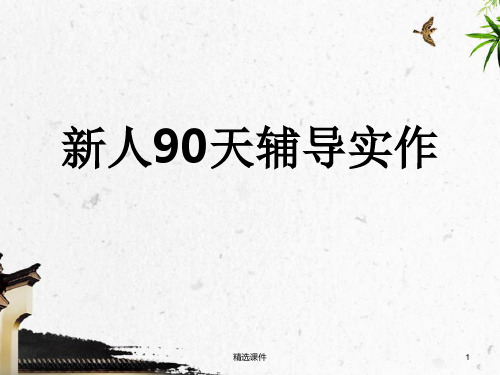 新人90天辅导实作