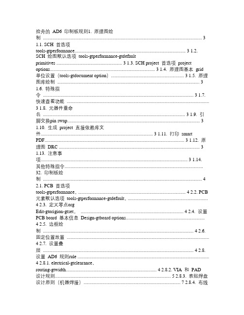 AD6印制板规则