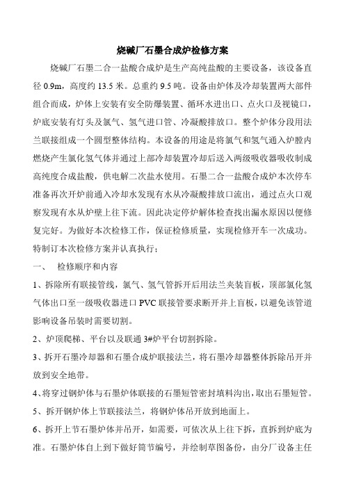 石墨二合一合成炉检修方案