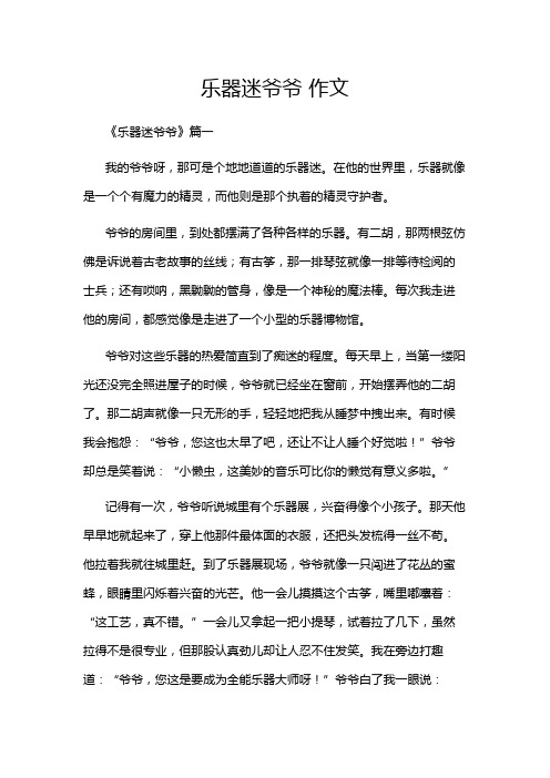 乐器迷爷爷 作文