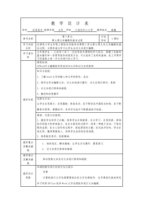 文本编辑的基本过程_南楠