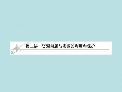 资源问题与资源的利用和保护 PPT课件 中图版