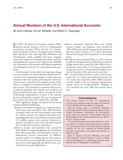 2009-annual revision of the us international accounts