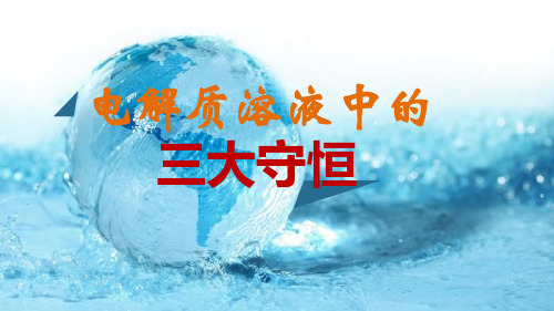 《电解质溶液中的三大守恒》PPT