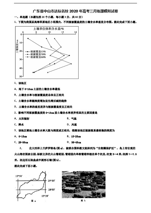 广东省中山市达标名校2020年高考三月地理模拟试卷含解析