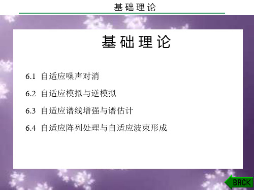 现代数字信号处理课件：自适应滤波——自适应信号处理技术与应用