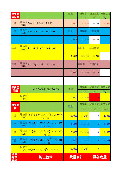 保温工程算量公式