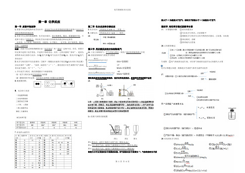 九年级上册华师大版---化学基础知识点