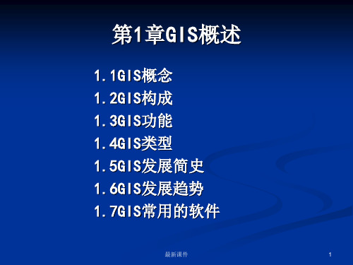 地理信息系统gis第1章 GIS概论ppt课件