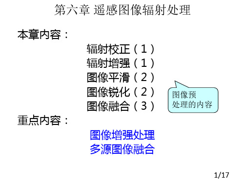 第6章 遥感图像辐射处理