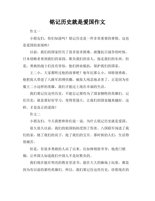 铭记历史就是爱国作文