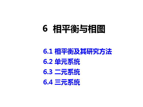 材料科学基础课件第六章--相平衡与相图(2024版)