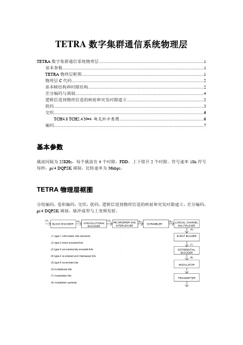 TETRA物理层,TETRA数字集群通信系统物理层