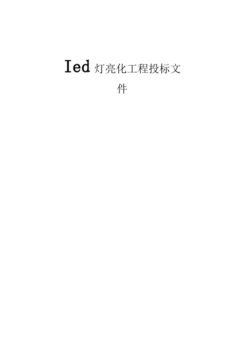 led灯亮化工程投标文件