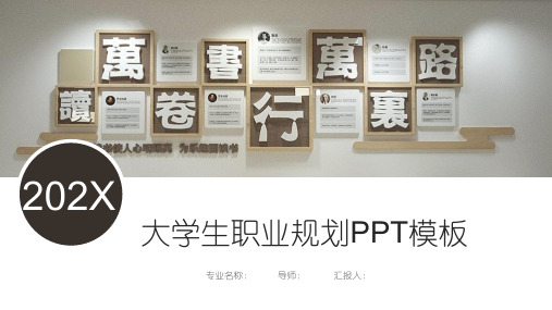 简约大气大学生职业生涯规划PPT模板