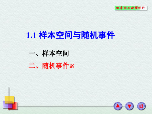 1.1  样本空间与随机事件解析