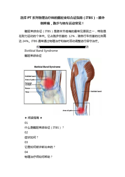 选择PT系列物理治疗师的髂胫束综合征指南（ITBS）~膝外侧疼痛，跑步与骑车运动常见！