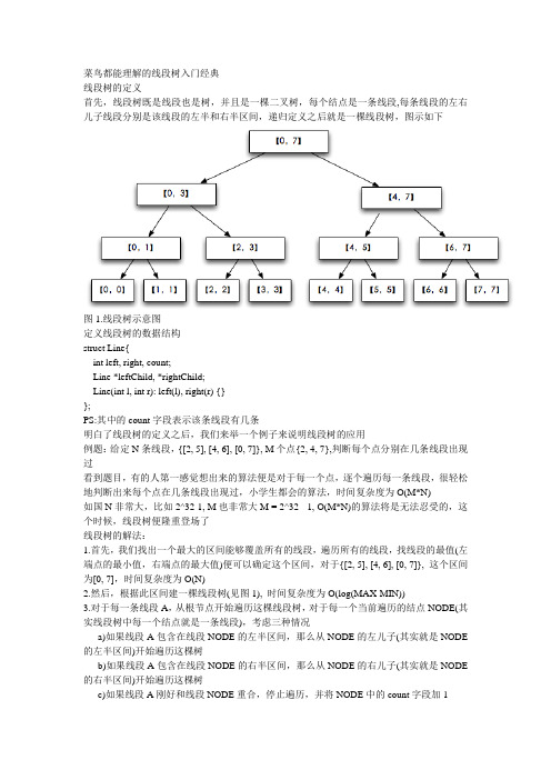 菜鸟都能理解的线段树入门经典