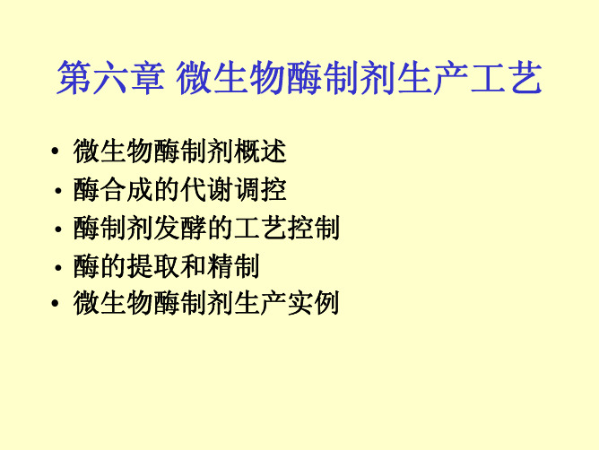 第六章微生物酶制剂生产工艺