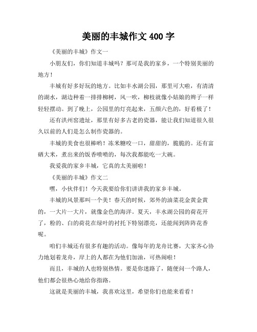 美丽的丰城作文400字