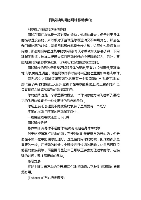 网球脚步揭秘网球移动步伐