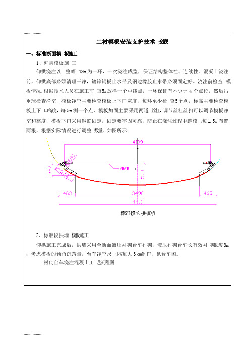 (整理)二衬模板安装技术交底