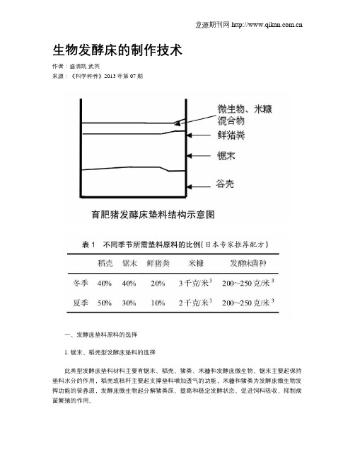 生物发酵床的制作技术